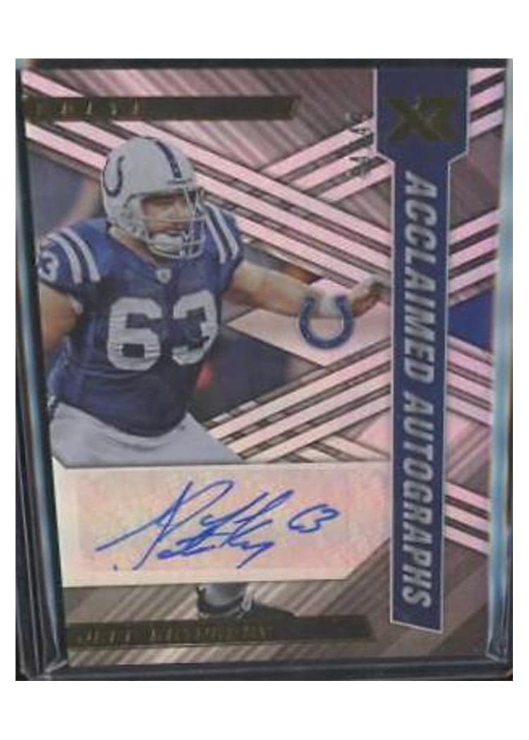 2022 Panini XR Acclaimed Autographs Jeff Saturday #ACA-JS card