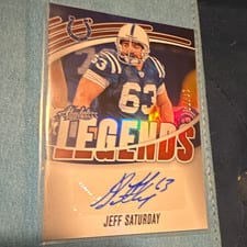 2025 Panini Absolute Absolute Legends Signatures Jeff Saturday #ALS-JSY card