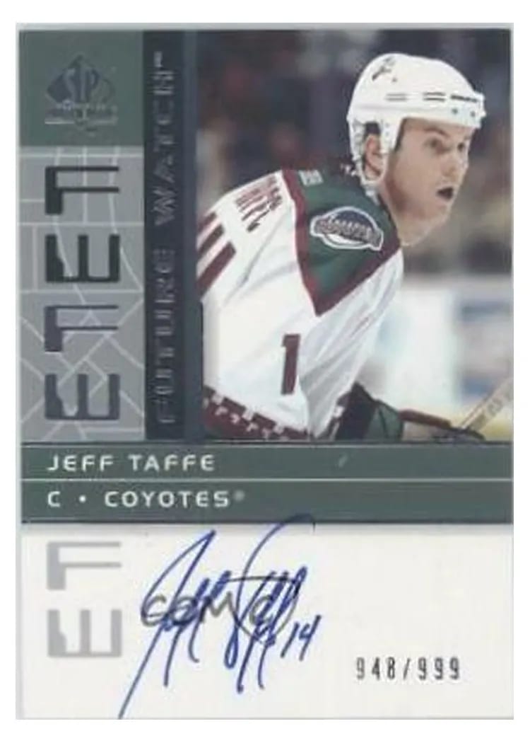 2002 SP Authentic Jeff Taffe #192 card
