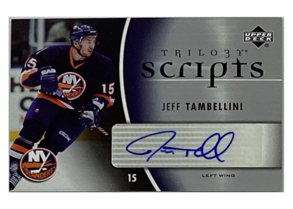 2006 Upper Deck Trilogy Scripts Jeff Tambellini #TS-TA card