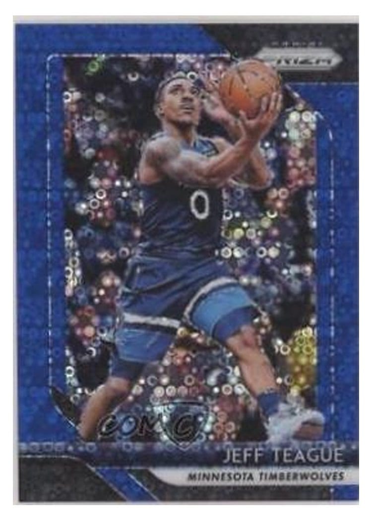 2018-19 Panini Prizm Base Set Jeff Teague Fast Break Prizm Blue #57 card