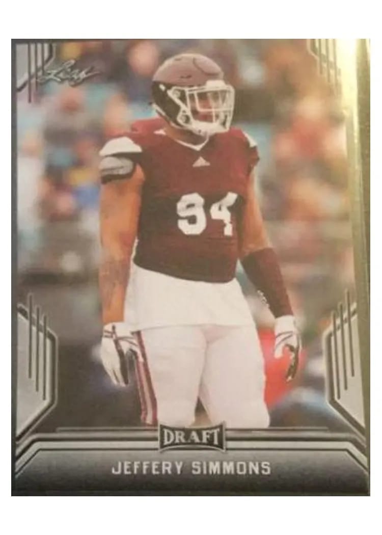 2019 Leaf Draft Jeffery Simmons #38 card