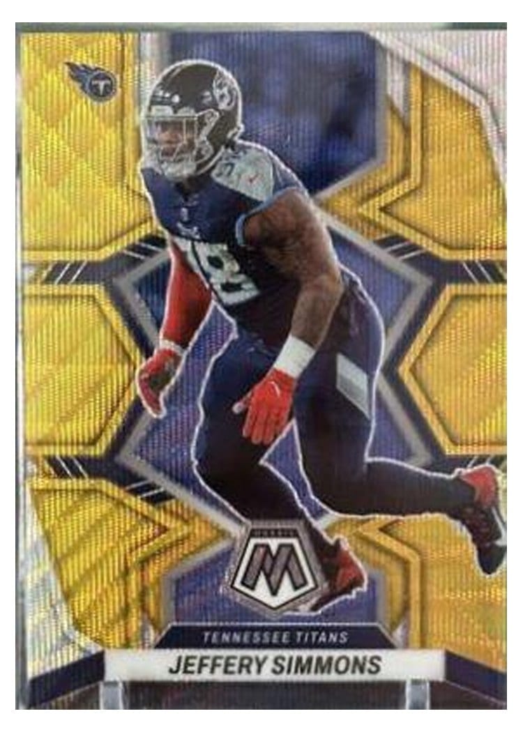 2022 Panini Mosaic Base Set Jeffery Simmons Gold Wave #220 card