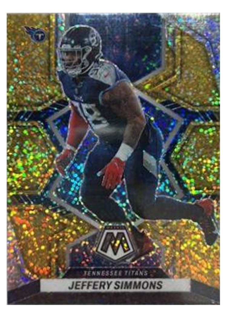 2022 Panini Mosaic Base Set Jeffery Simmons Gold Sparkle #220 card