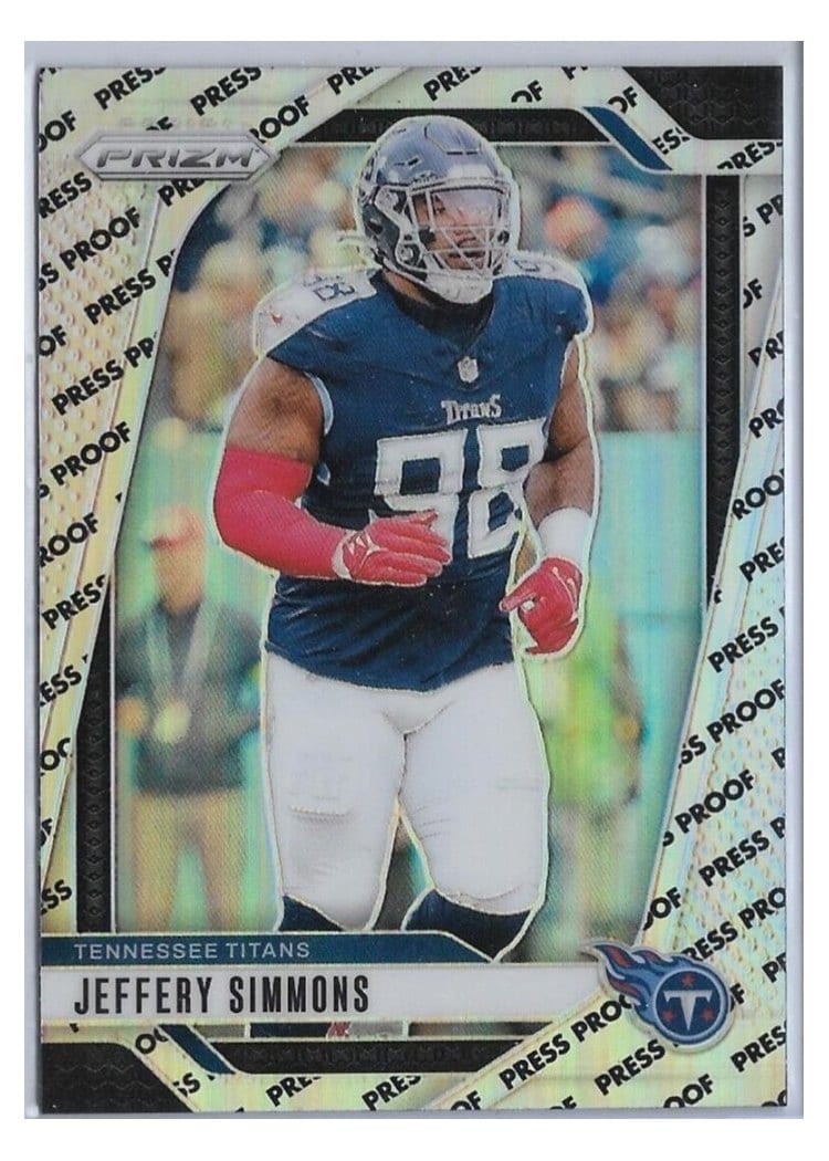 2024 Panini Prizm Base Set Jeffery Simmons Press Proof #282 card