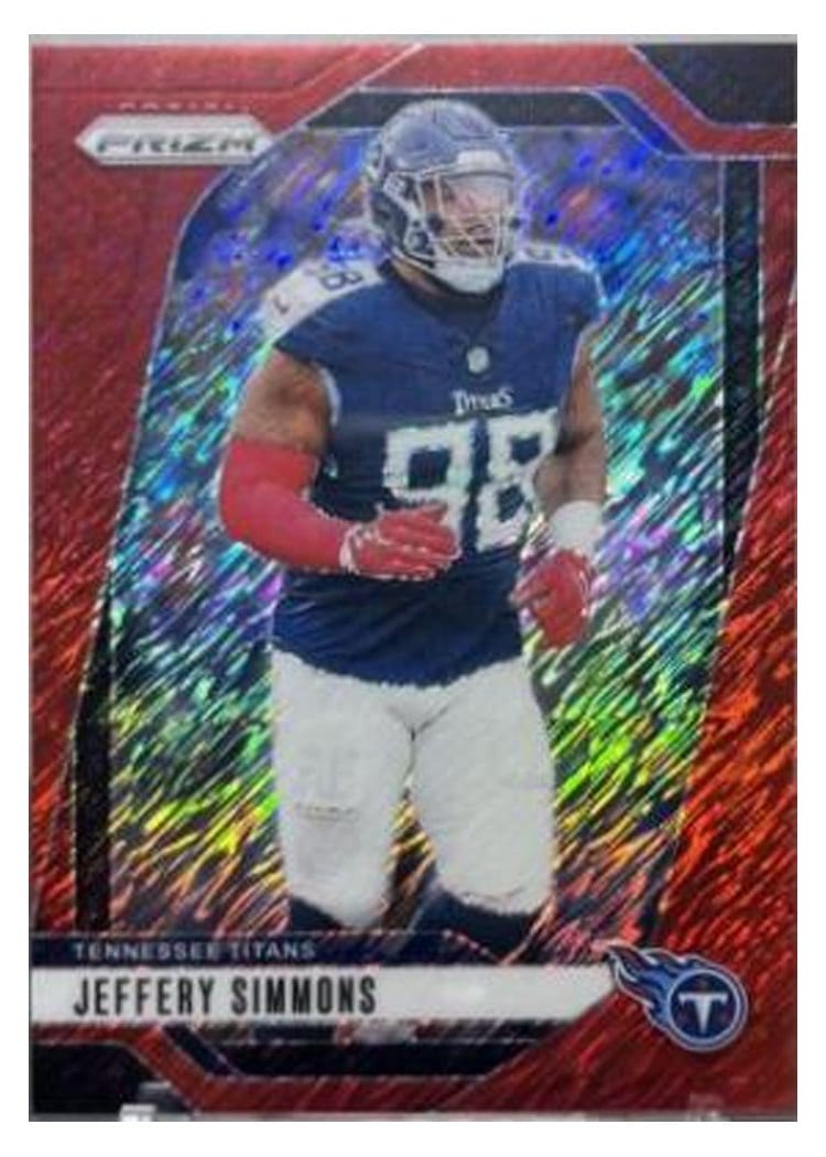 2024 Panini Prizm Base Set Jeffery Simmons Red Shimmer #282 card