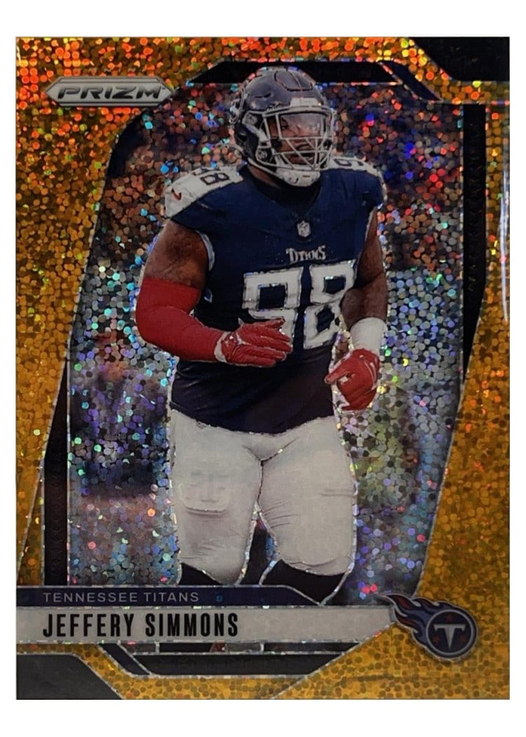 2024 Panini Prizm Base Set Jeffery Simmons Gold Sparkle #282 card
