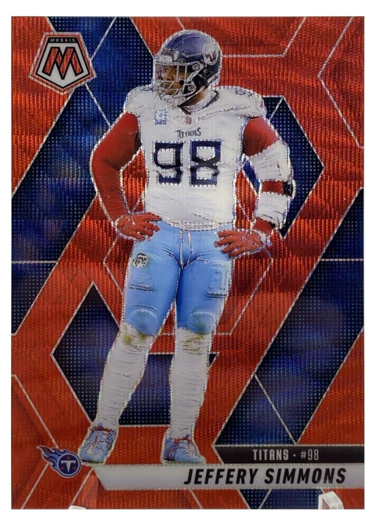 2025 Panini Mosaic Base Set Jeffery Simmons Red Wave #81 card