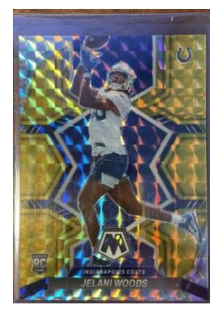 2022 Panini Mosaic Base Set Jelani Woods Gold #358 card