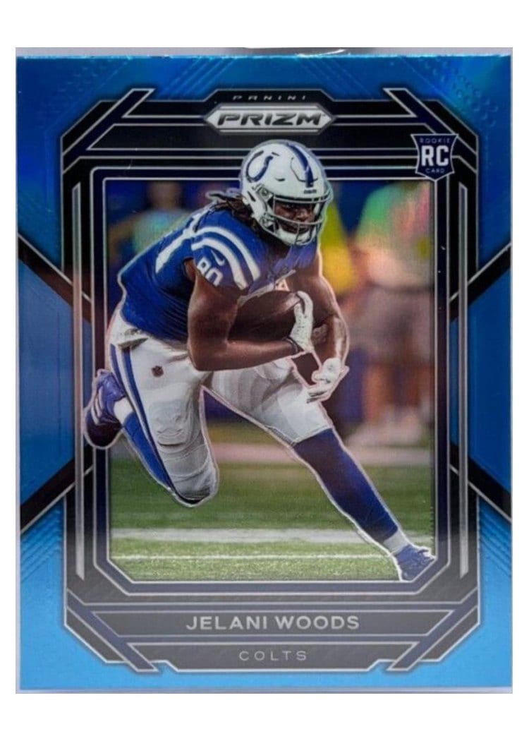 2022 Panini Prizm Base Set Jelani Woods Blue #359 card