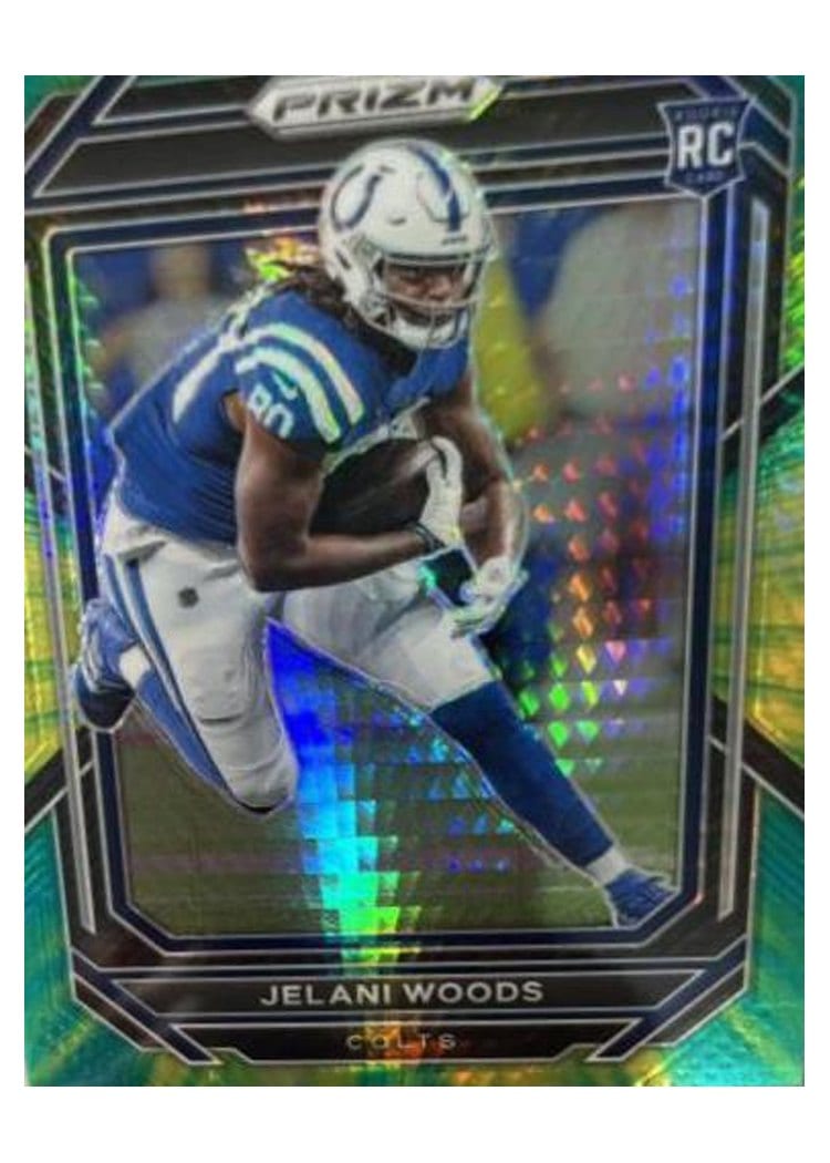 2022 Panini Prizm Base Set Jelani Woods Hyper #359 card
