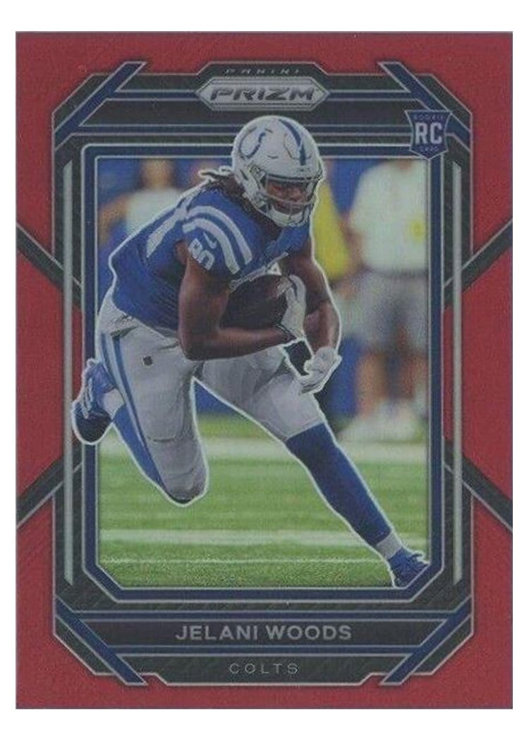 2022 Panini Prizm Base Set Jelani Woods Red #359 card