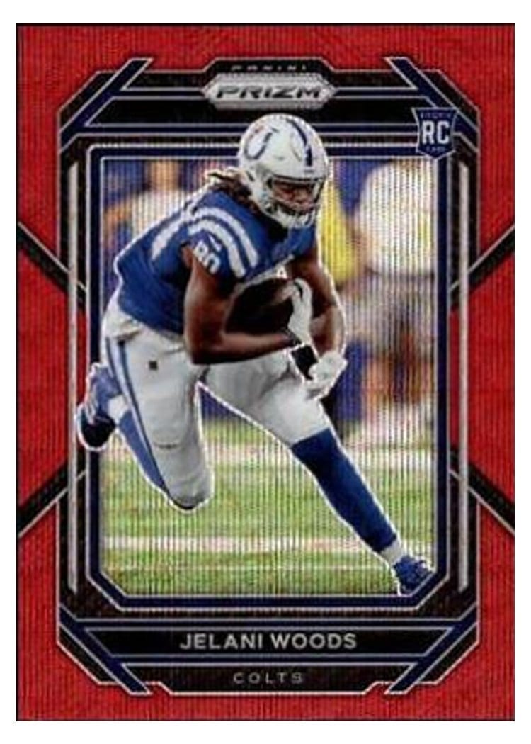 2022 Panini Prizm Base Set Jelani Woods Red Wave #359 card