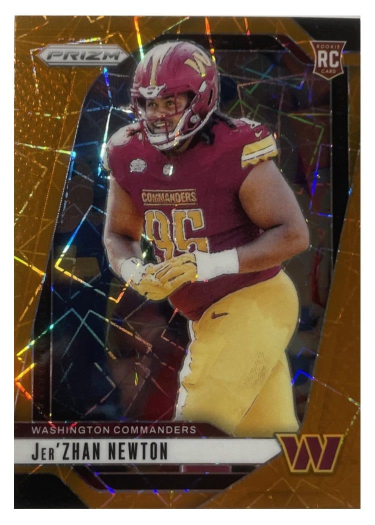2024 Panini Prizm Base Set Jer'Zhan Newton Orange Lazer #351 card