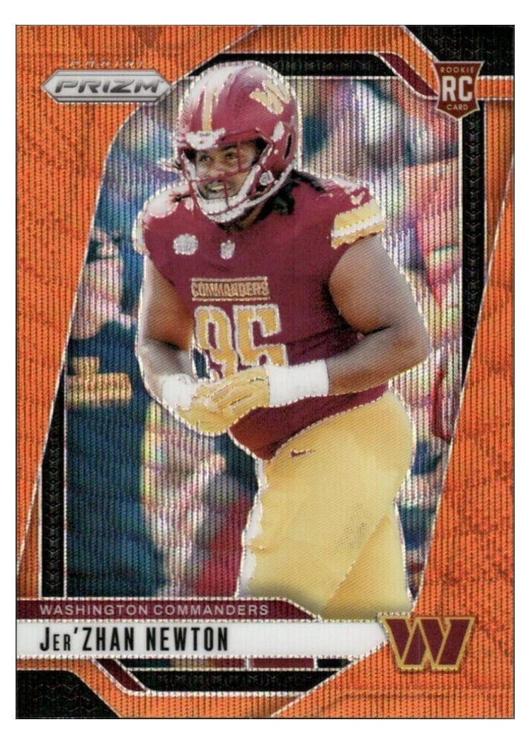 2024 Panini Prizm Base Set Jer'Zhan Newton Orange Wave #351 card