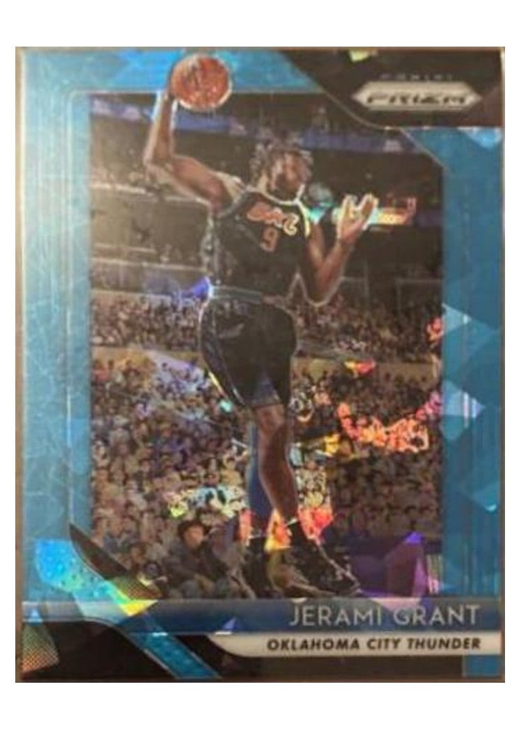 2018-19 Panini Prizm Base Set Jerami Grant Blue Ice Prizm #89 card