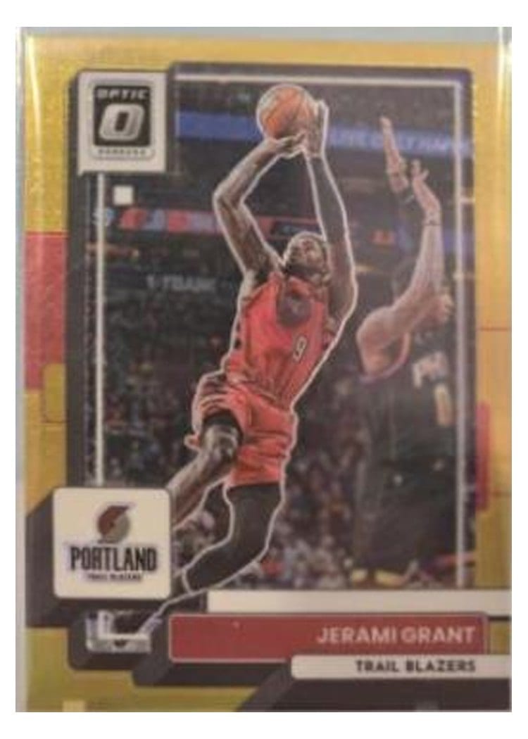 2022-23 Donruss Optic Base Set Jerami Grant Gold #53 card