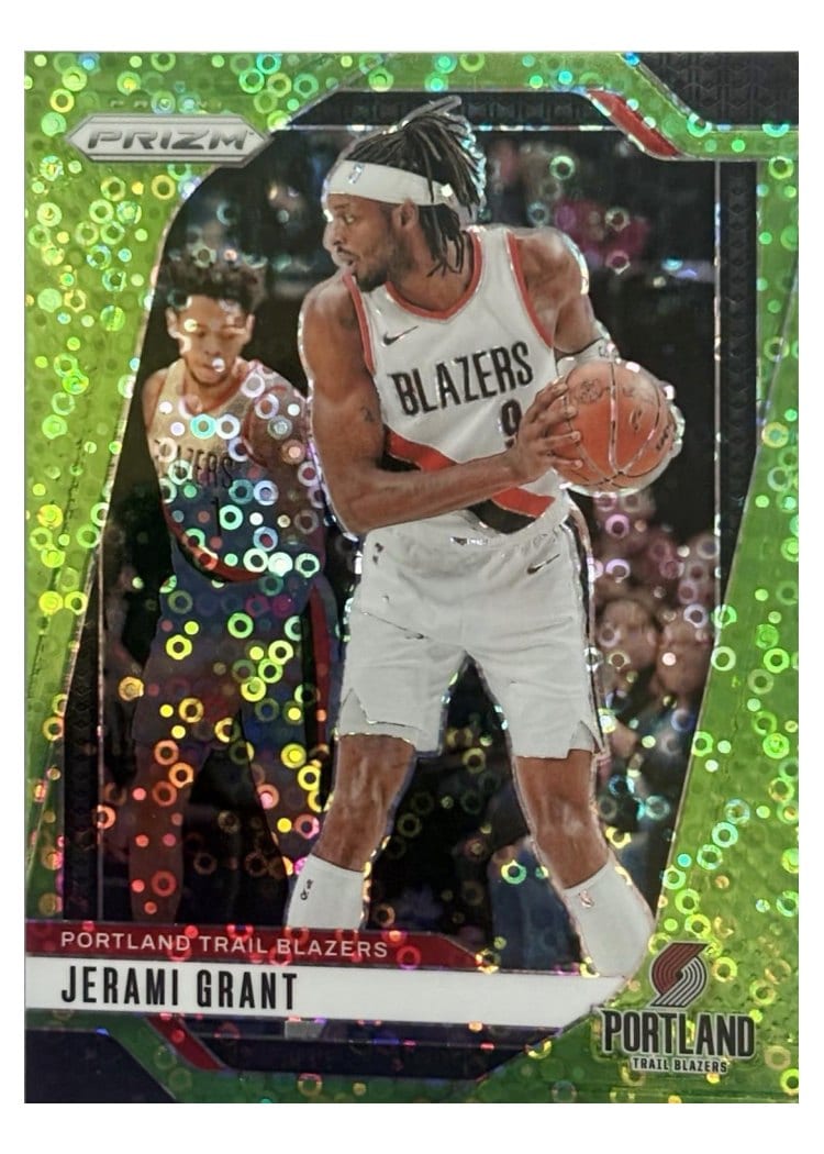 2024-25 Panini Prizm Base Set Jerami Grant Fast Break Neon Green #204 card