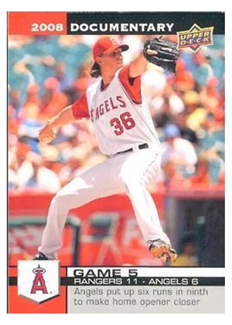 2008 Upper Deck Documentary Jered Weaver #5 card