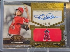 2025 Topps Tier One Top Shelf Signatures Jered Weaver #TSS-JW card