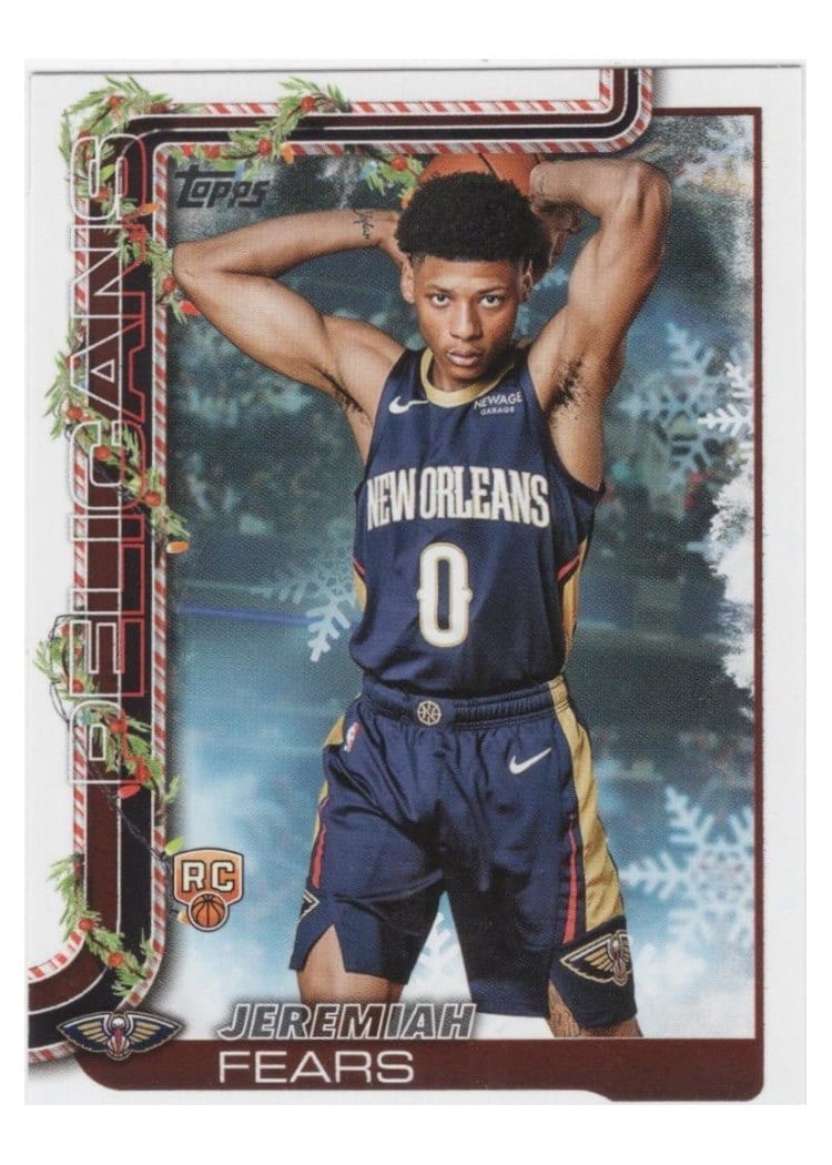 2025-26 Topps Holiday SSP Back Variations Jeremiah Fears #SSB-JF card