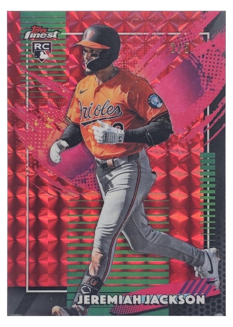2026 Topps Finest Jeremiah Jackson Red Geometric Refractor #223 card