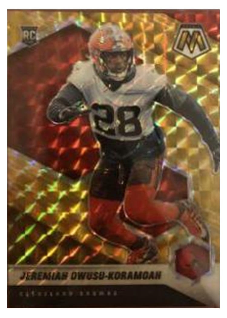 2021 Panini Mosaic Base Set Jeremiah Owusu-Koramoah #365 card