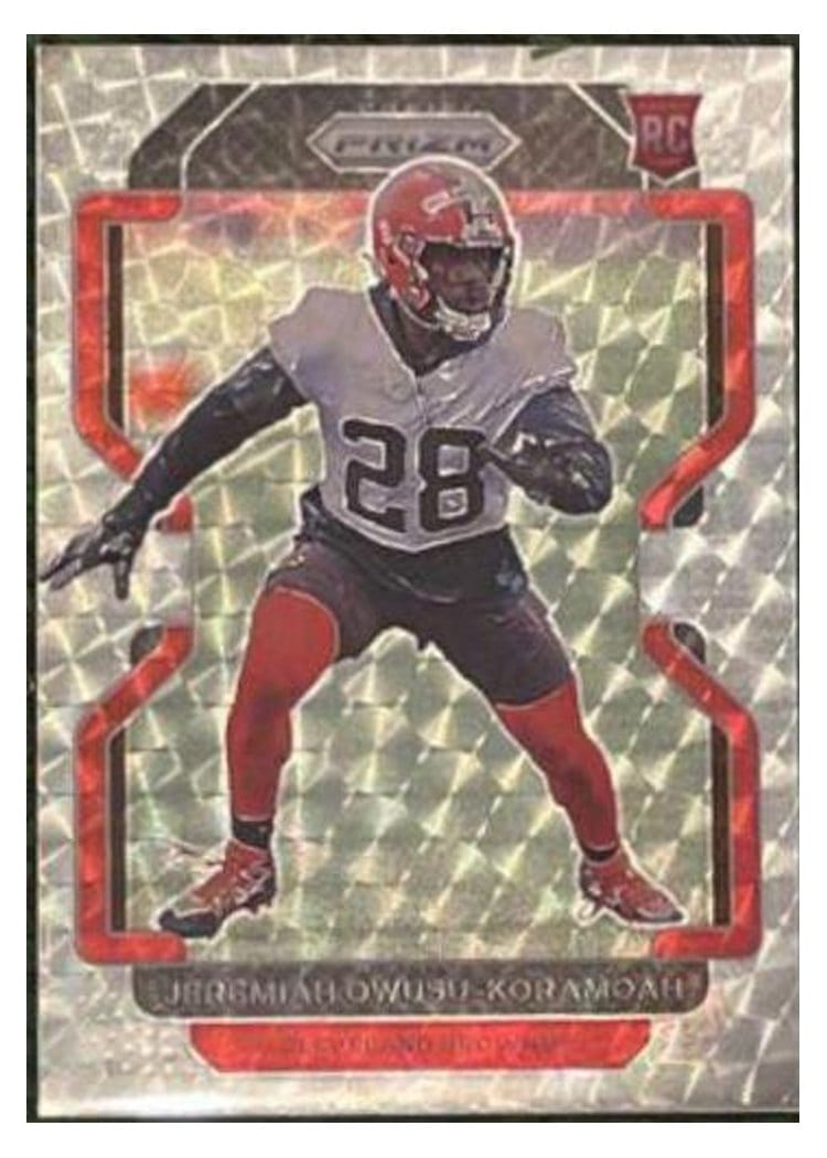 2021 Panini Prizm Base Set Jeremiah Owusu-Koramoah #389 card