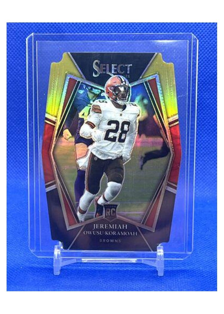 2021 Panini Select Base Set Jeremiah Owusu-Koramoah Black Gold Die Cut #191 card