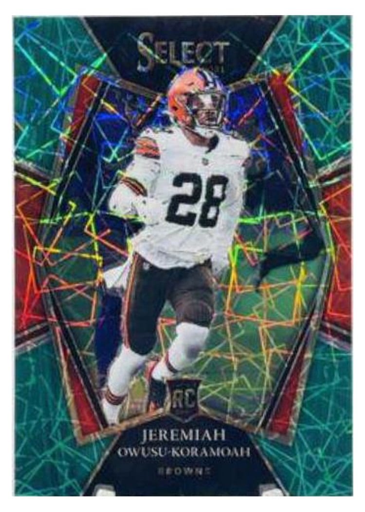 2021 Panini Select Base Set Jeremiah Owusu-Koramoah Green Die Cut #191 card