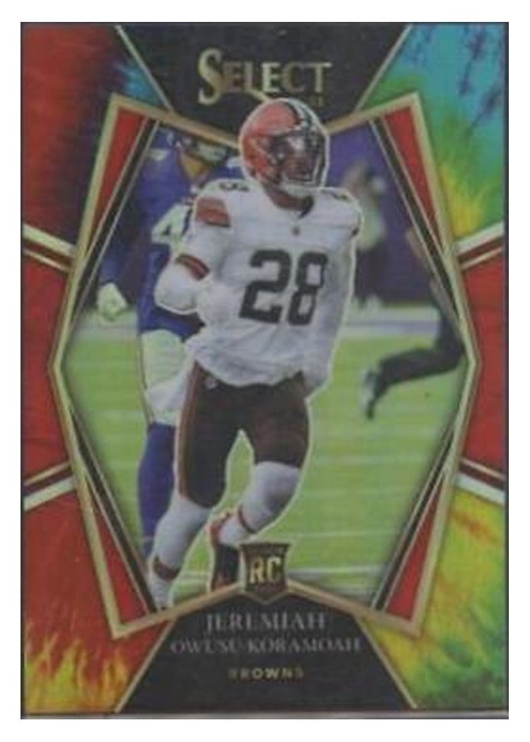 2021 Panini Select Base Set Jeremiah Owusu-Koramoah Tie Dye #191 card