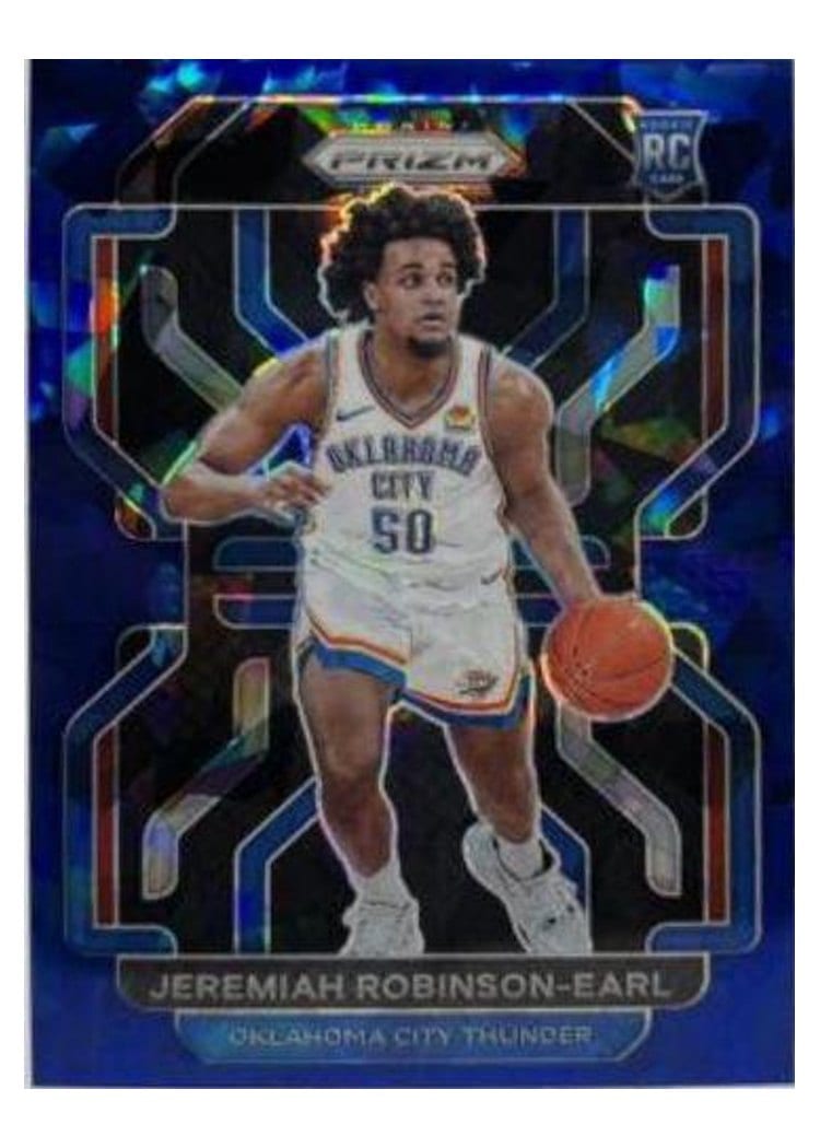 2021-22 Panini Prizm Base Set Jeremiah Robinson-Earl Blue Ice Prizm #319 card