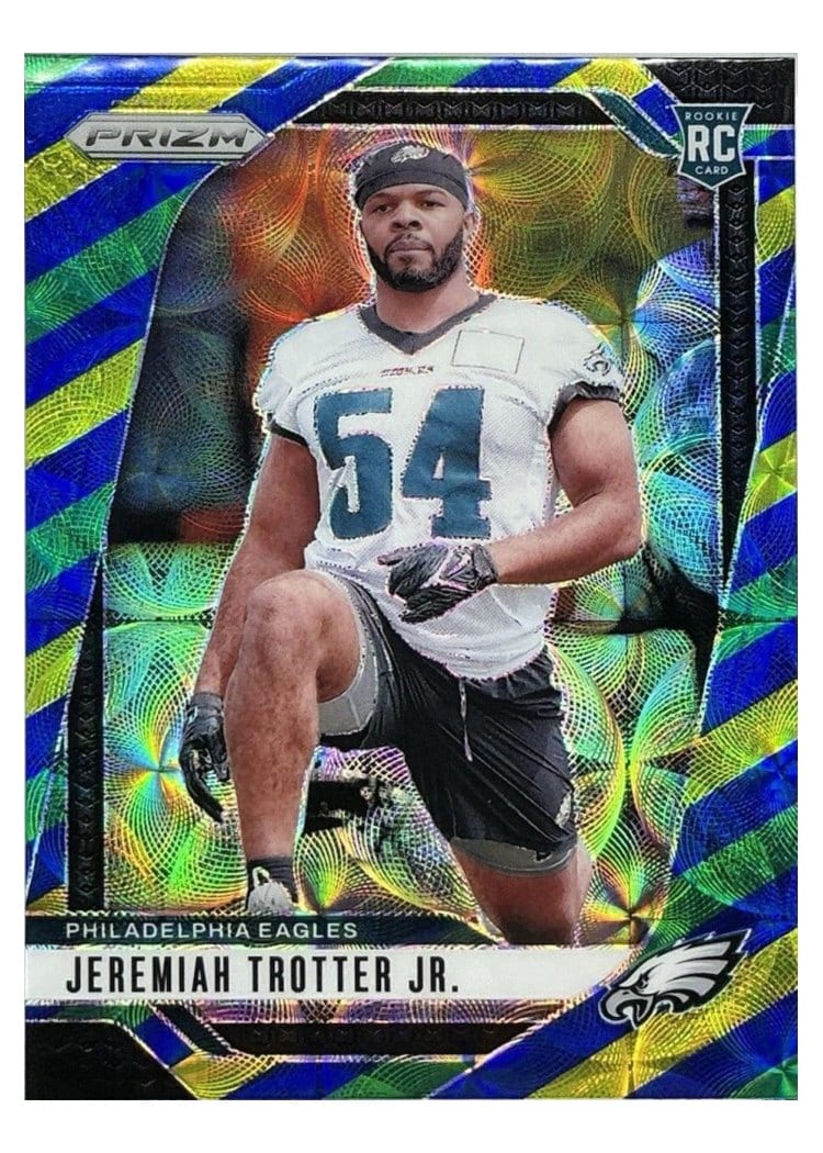 2024 Panini Prizm Base Set Jeremiah Trotter Jr. Choice Blue Yellow Green #349 card