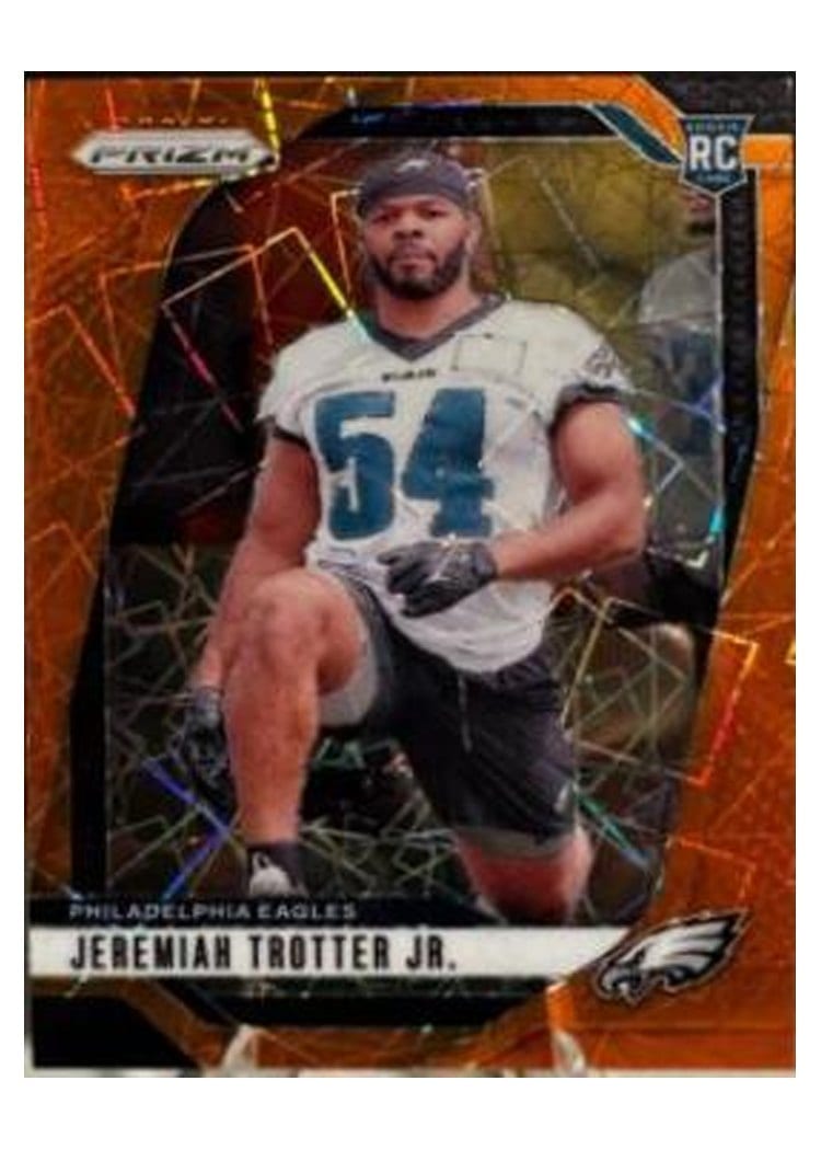 2024 Panini Prizm Base Set Jeremiah Trotter Jr. Orange Lazer #349 card