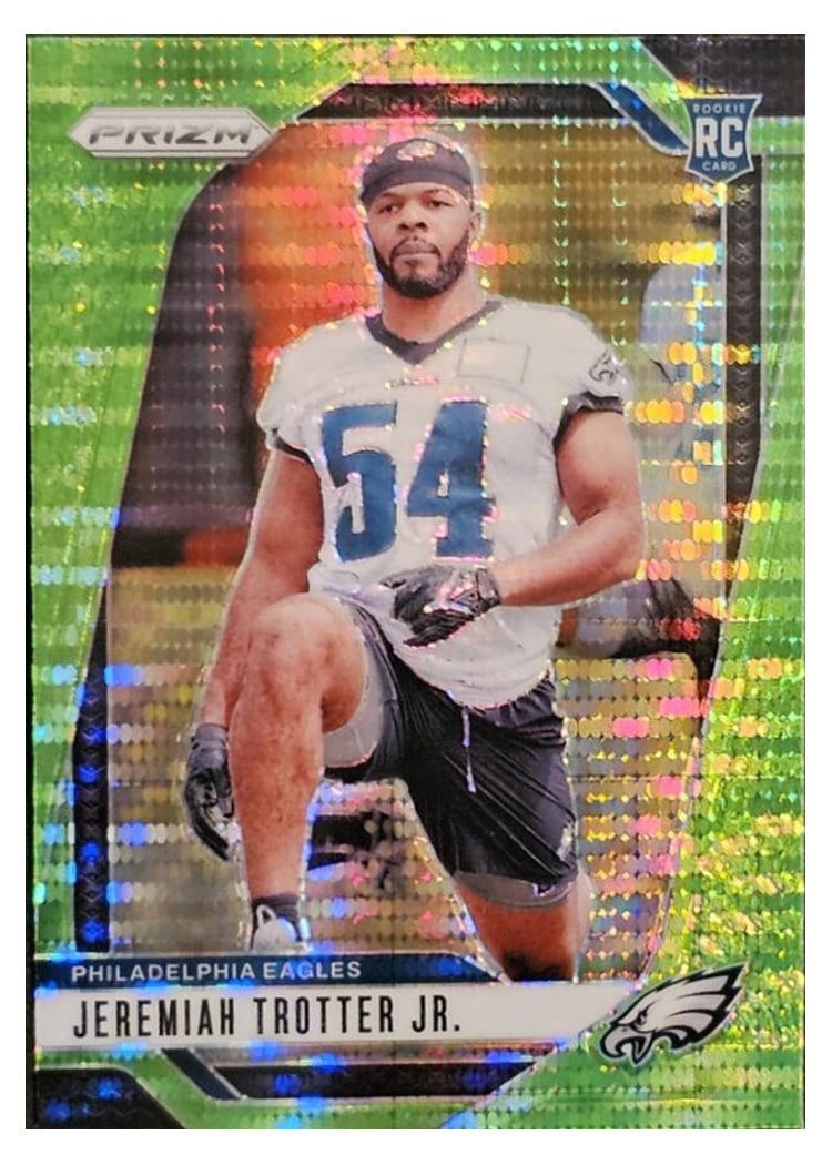 2024 Panini Prizm Base Set Jeremiah Trotter Jr. Neon Green Pulsar #349 card