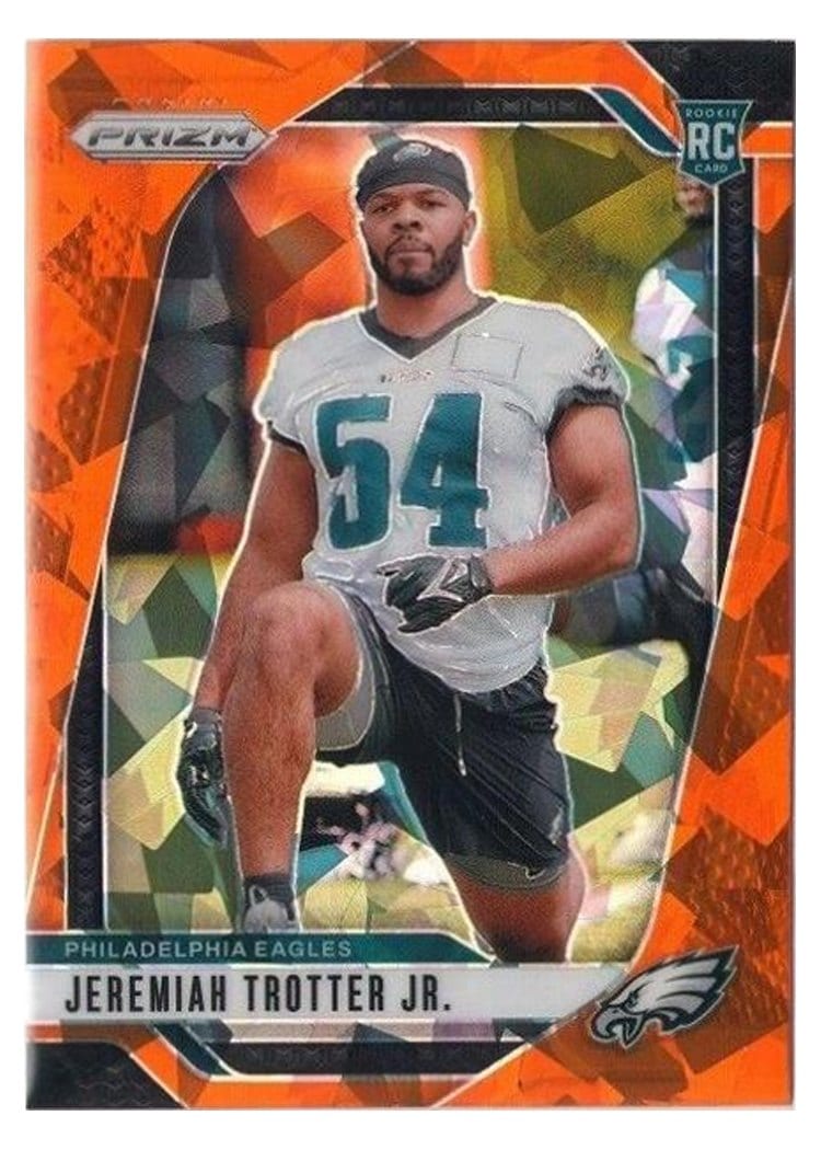 2024 Panini Prizm Base Set Jeremiah Trotter Jr. Orange Ice #349 card