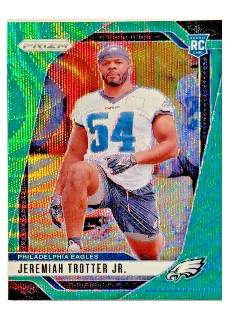 2024 Panini Prizm Base Set Jeremiah Trotter Jr. Green Wave #349 card