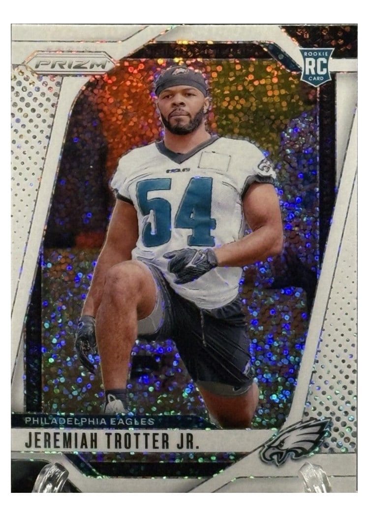 2024 Panini Prizm Base Set Jeremiah Trotter Jr. White Sparkle #349 card