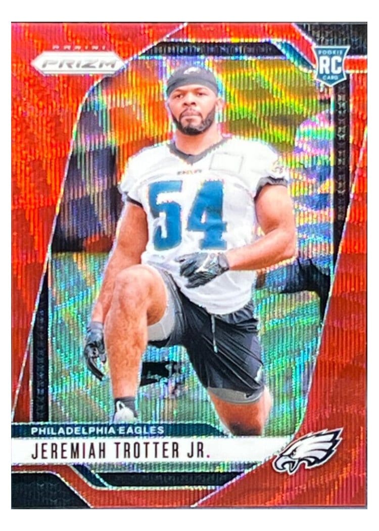 2024 Panini Prizm Base Set Jeremiah Trotter Jr. Red Wave #349 card