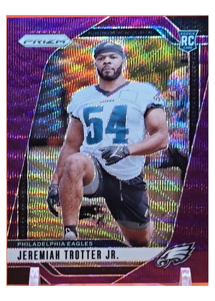 2024 Panini Prizm Base Set Jeremiah Trotter Jr. Purple Wave #349 card