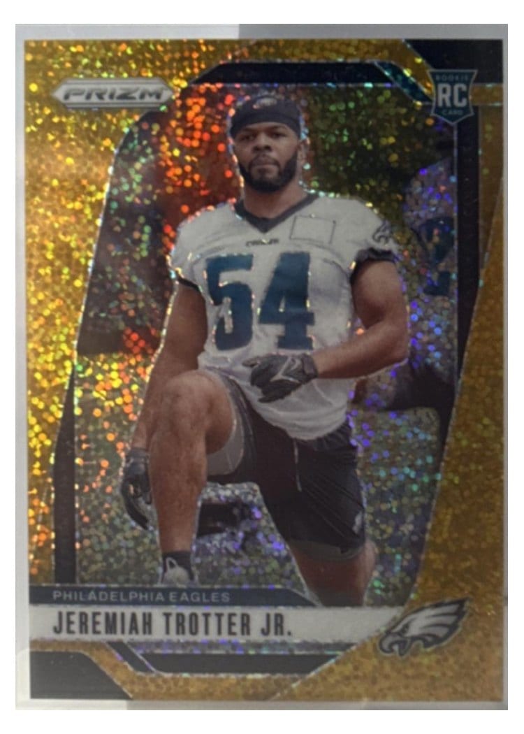 2024 Panini Prizm Base Set Jeremiah Trotter Jr. Gold Sparkle #349 card