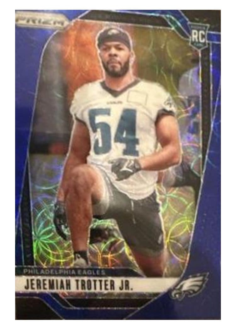 2024 Panini Prizm Base Set Jeremiah Trotter Jr. Choice Blue #349 card