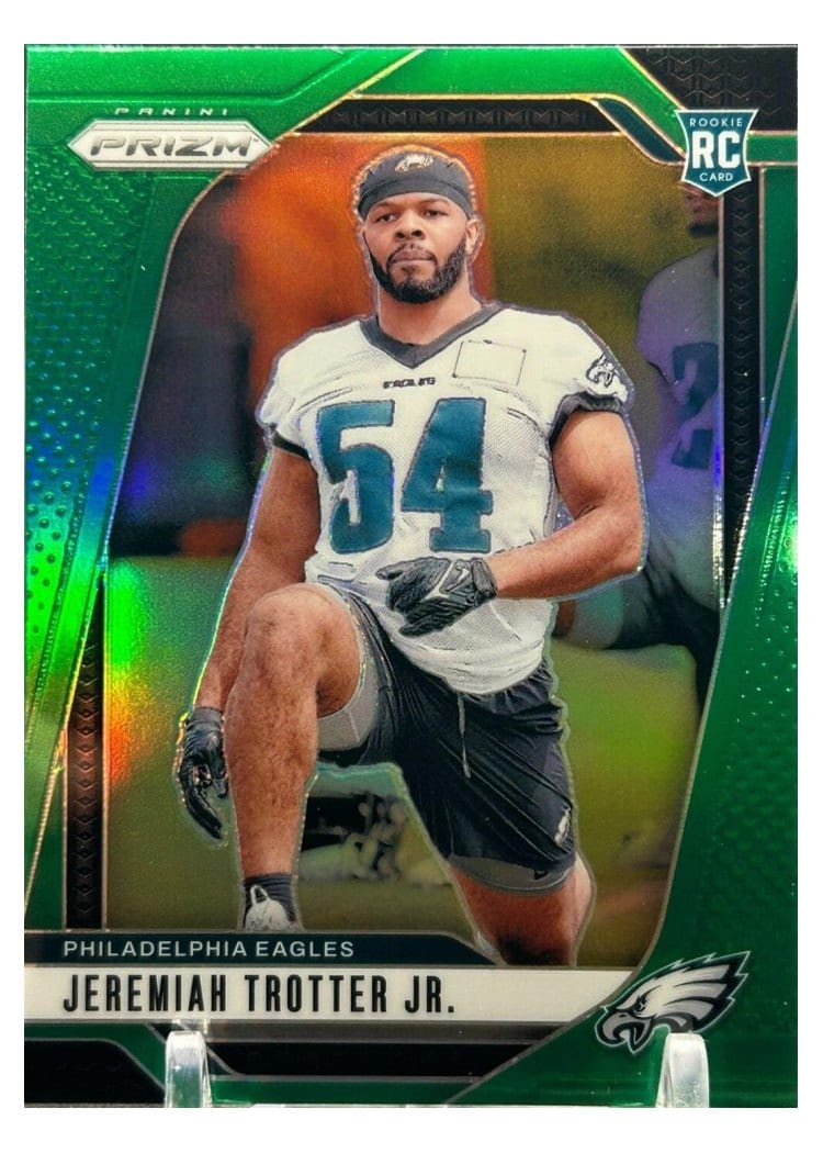2024 Panini Prizm Base Set Jeremiah Trotter Jr. Green #349 card