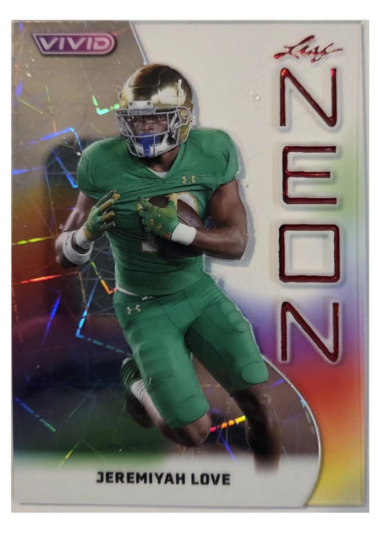 2025 Leaf Vivid Neon Jeremiyah Love #NB-30 card