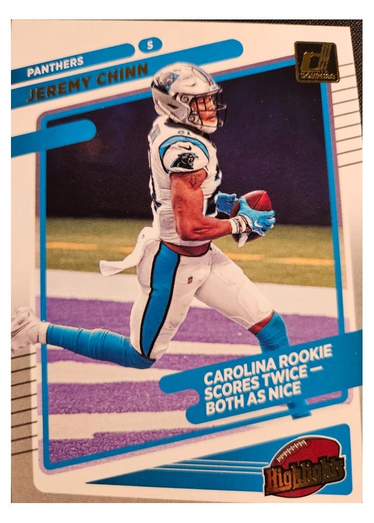 2021 Donruss Highlights Jeremy Chinn #HI-10 card