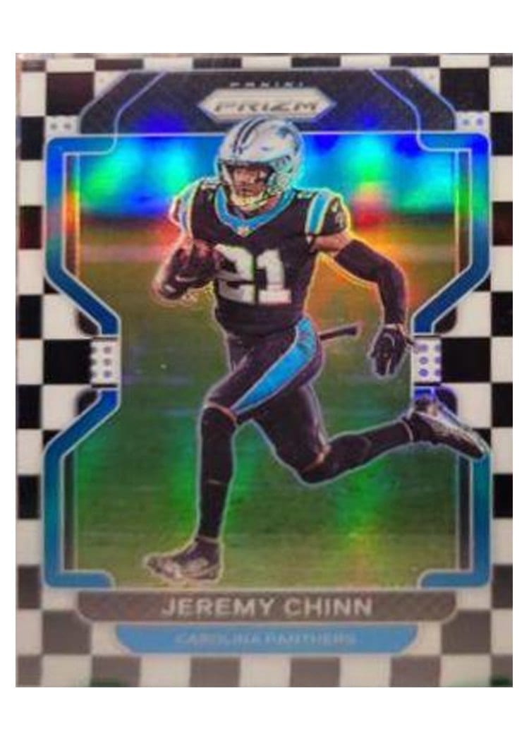 2021 Panini Prizm Base Set Jeremy Chinn Black and White Checker Prizm #318 card