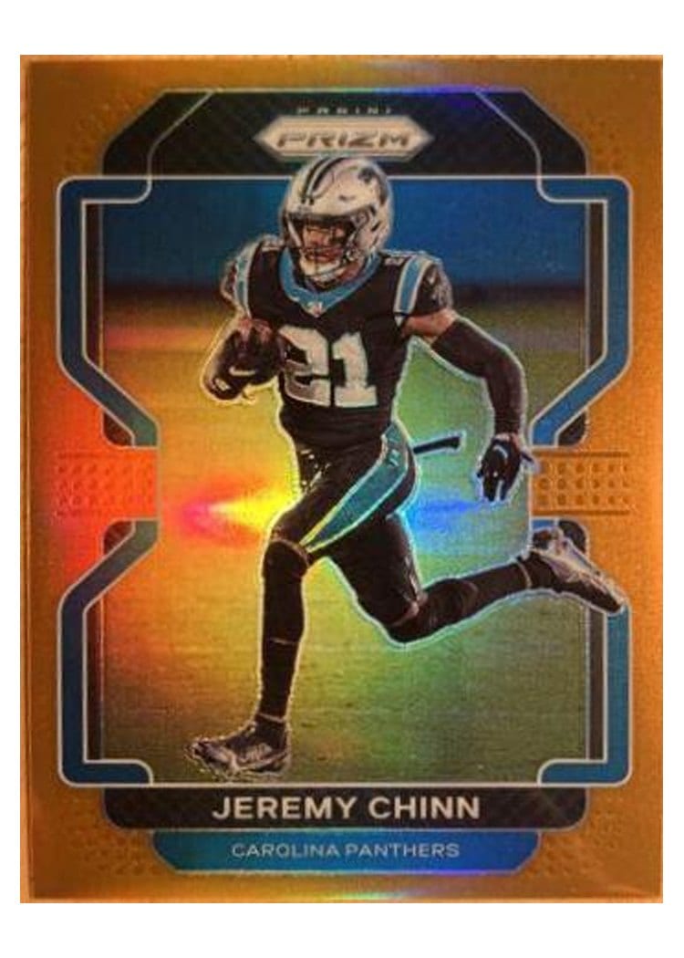2021 Panini Prizm Base Set Jeremy Chinn Orange Prizm #318 card