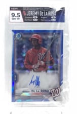2021 Bowman Sapphire Edition Autographs Jeremy De La Rosa #BSPA-JDE card