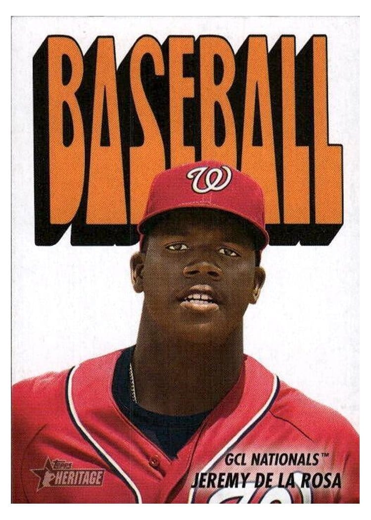 2021 Topps Heritage Minor League 1972 Topps Pack Cover Cards Jeremy De La Rosa #72TPCC-12 card