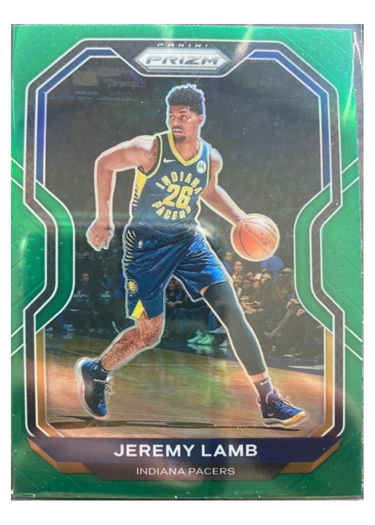 2020-21 Panini Prizm Base Set Jeremy Lamb Green Prizm #96 card